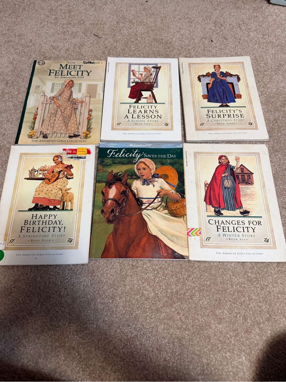 Lot of 6 paperback books American Girl Collection Felicity complete set 1-6